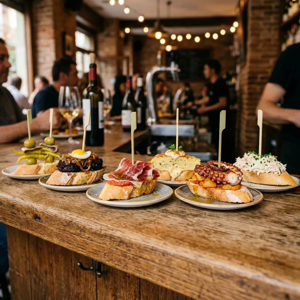 Selección de pintxos en Tapas y Pintxos Goya de Móstoles