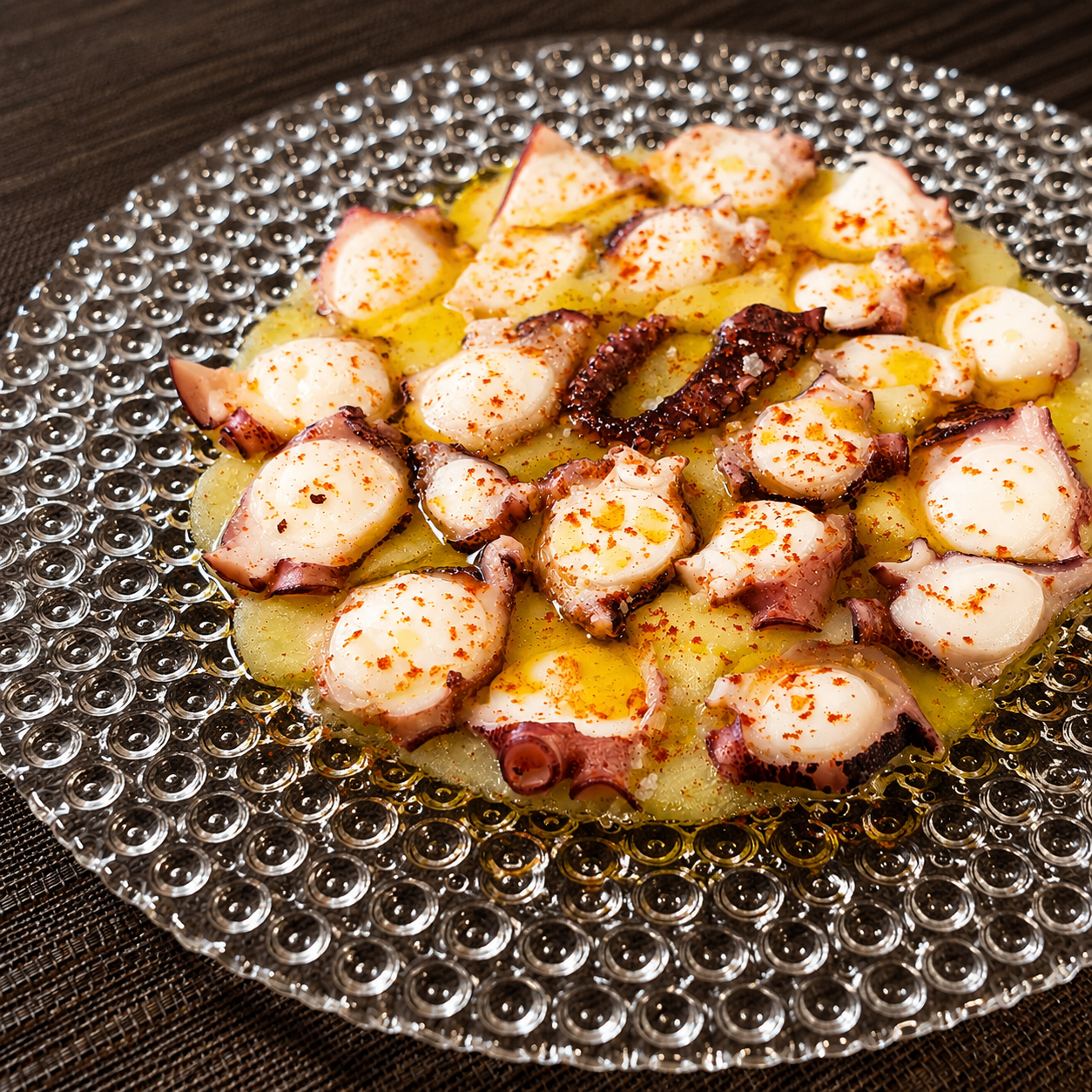 Pulpo a la gallega servido en Tapas y Pintxos Goya de Móstoles